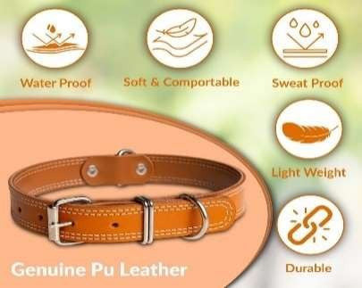 Light Brown Leather Collar Imp